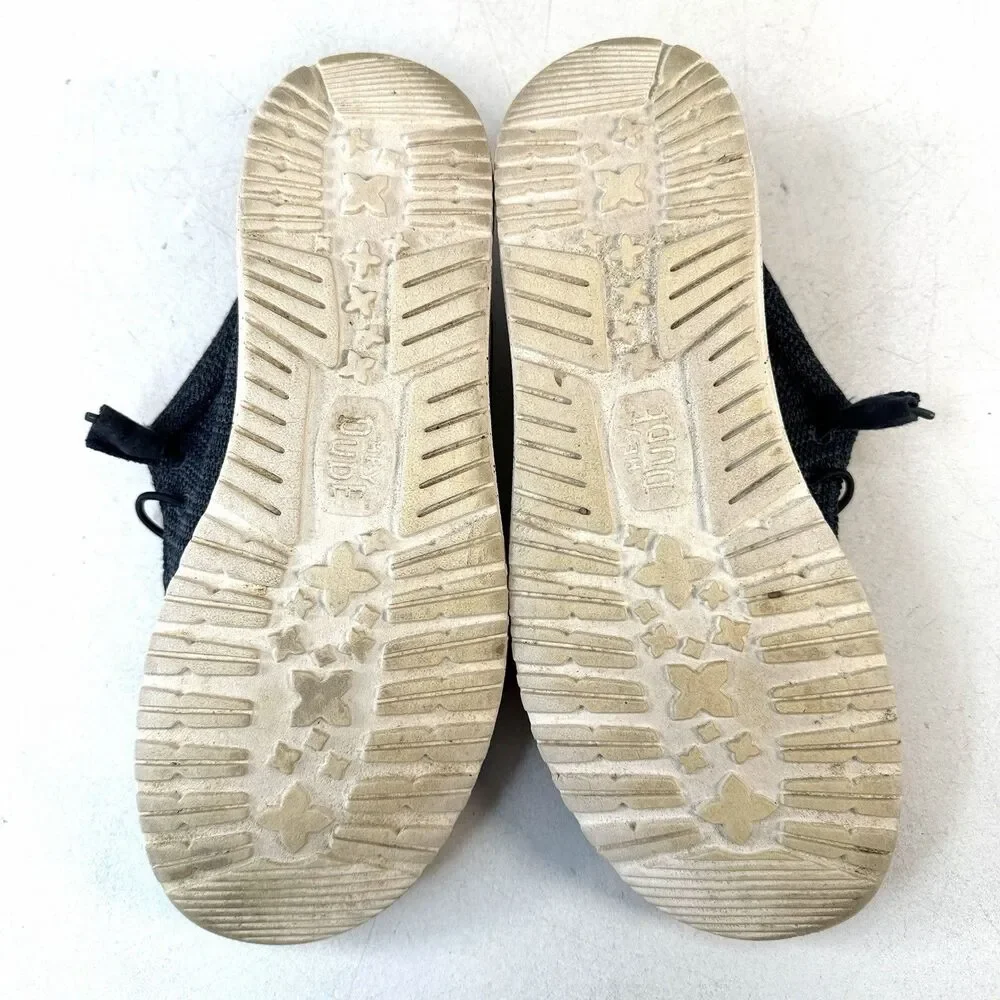 Hey Dude Wally Stretch Sox Navy Men's slip on shoes Sz 8 41898-410